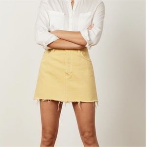 Boyish denim yellow skirt